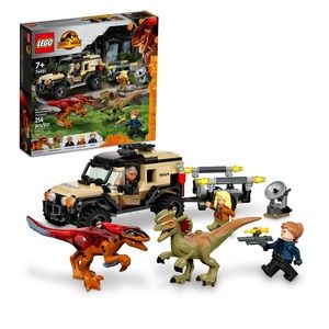 Lego Jurassic World pyroraptor & dilophosaurus transport